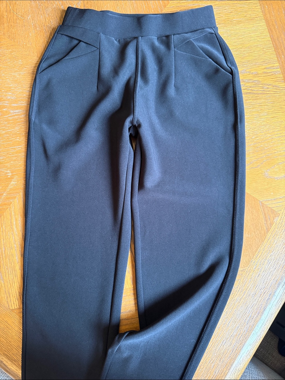Indero Classic Black Pull-On Trousers stretchy skinny leg
